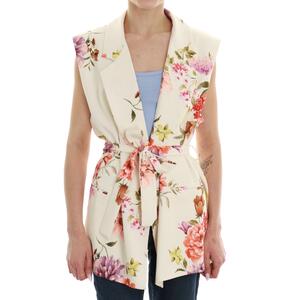 GILET A FIORI VICOLO BIANCO